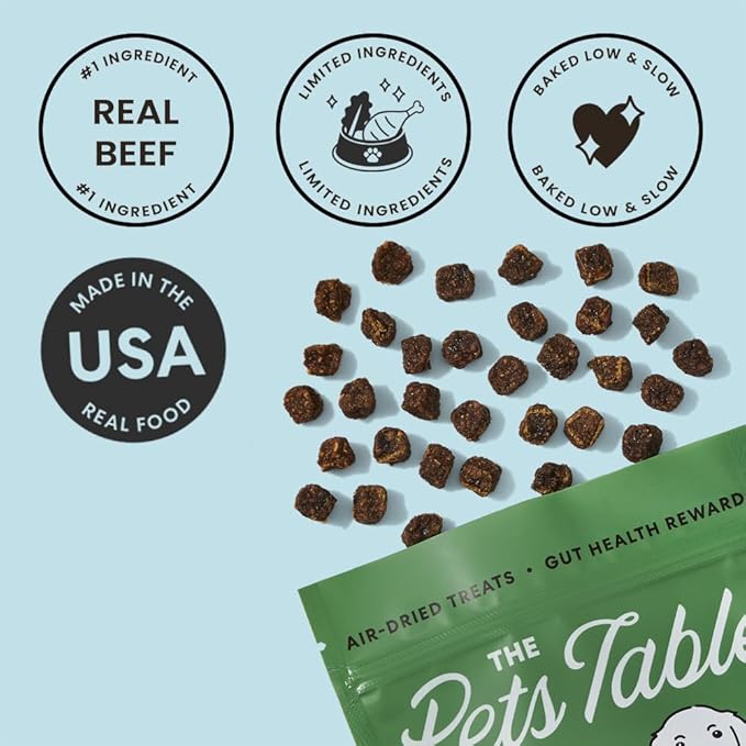 The Pets Table Beef Limited Ingredient Diet Air-Dried Dog Treats, 5-oz Bag (Pack of 2)