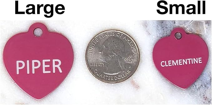 Dr. Fremont's Custom Pet Tag | Large, Heart-Shaped Aluminum | Many Colors & Shapes | Strong, Durable, Anodized | Personalized for Dog & Cat