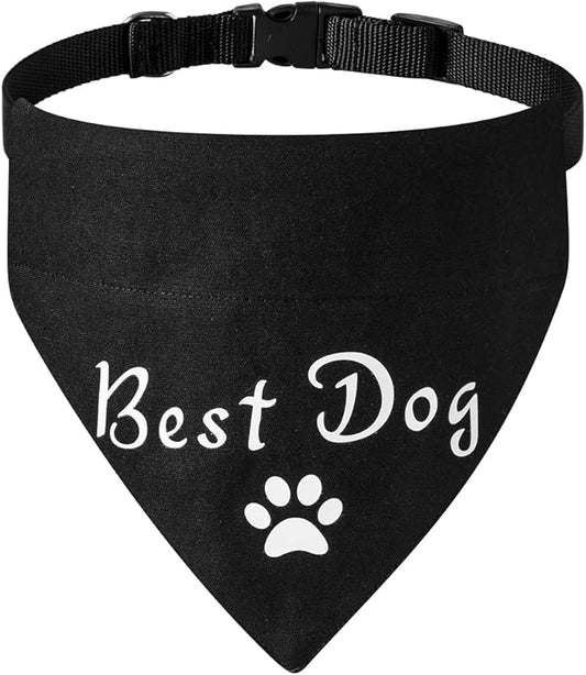 Best Dog Dog Wedding Bandana Collar, Adjustable Engagement Pet Bandana with Quick Release Buckle & D-Ring for Dogs & Cats