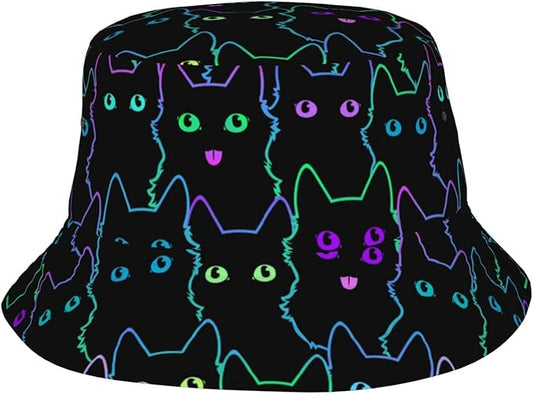 Psychedelic Bucket Hat Fisherman Cap for Women Men, Trippy Art Casual Travel Beach Sun Hats for Summer