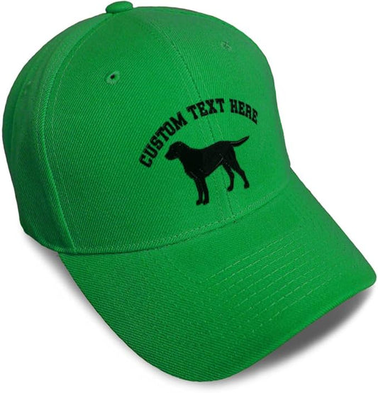 Speedy Pros Baseball Caps for Men & Women Embroidered Black Labrador Retriever Lab Embroidery Acrylic