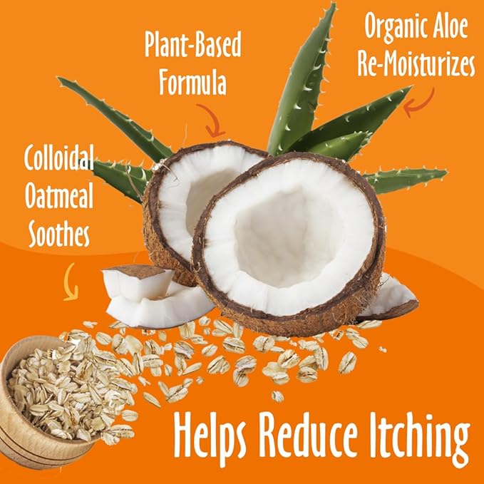 earthbath, Oatmeal & Aloe Dog Shampoo and Conditioner - Oatmeal Shampoo for Dogs, Itchy, Dry Skin Relief, Dog Wash, Made in USA, Dog Conditioner, Pet Shampoos - Vanilla & Almond, 16 Oz (1 Set)