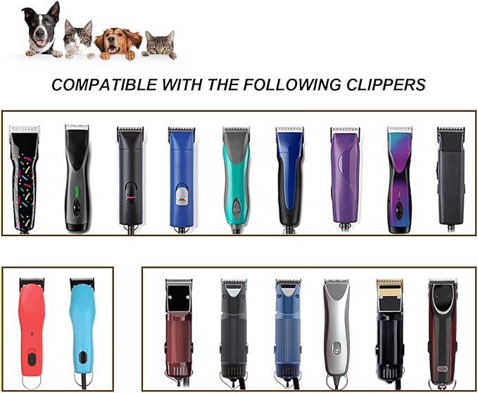 3 Pack Detachable Pet Dog Grooming Clipper Ceramic Blade Sets,Compatible with Andis Size 10 Cut Length 1/16"(1.5mm),Compatible with andis/Oster A5/Wahl KM10 Series Clippers