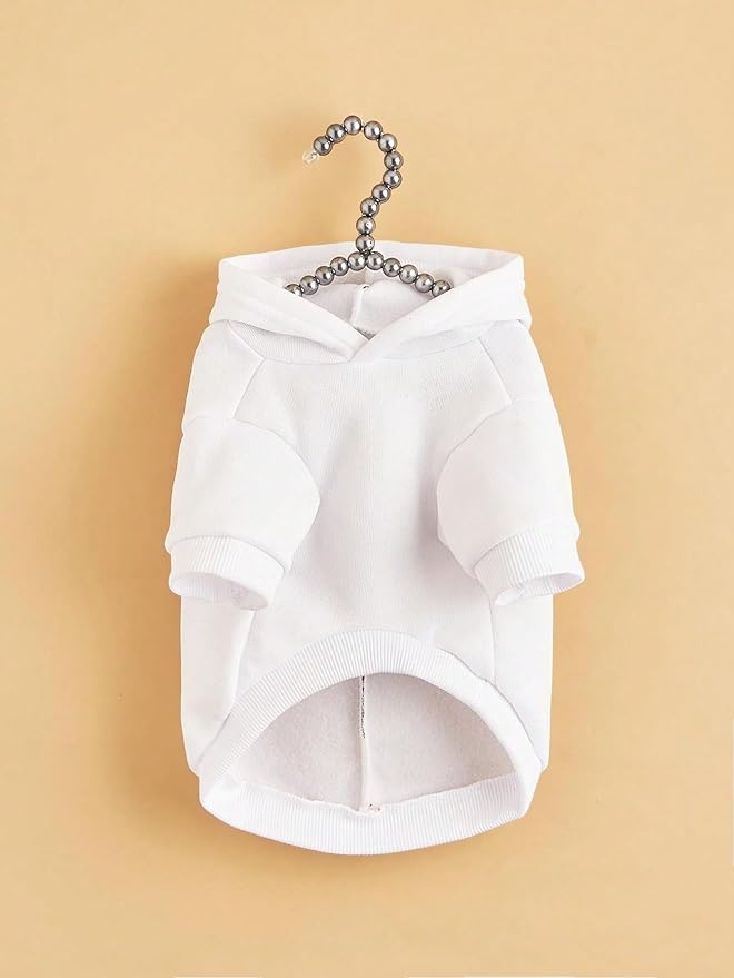 QWINEE Dinosaur Dog Hoodie Dog Warm Jacket Christmas Halloween Dog Costume Dog Clothes for Puppy Kitten Small Medium Dogs Cats White XL