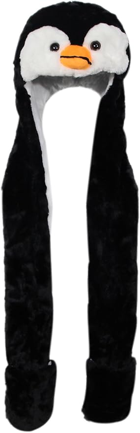 Plush Novelty Animal Hat: One Size Fits All Adults & Children/Soft, Warm Beanie Hat