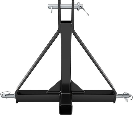 ECOTRIC 3 Point 2" Receiver Trailer Hitch Category 1 Tractor Mover Drawbar Hitch Heavy Duty Compatible with Kubota BX LM25H WLM Tractor NorTrac Yanmar Kioti Cat John Deere