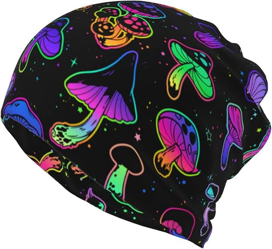 Skull Beanie Hat Baggy Slouchy Skull Chemo Beanies Cap Stretch Scarf Head Wrap Hip Hop Hats for Men Women Winter