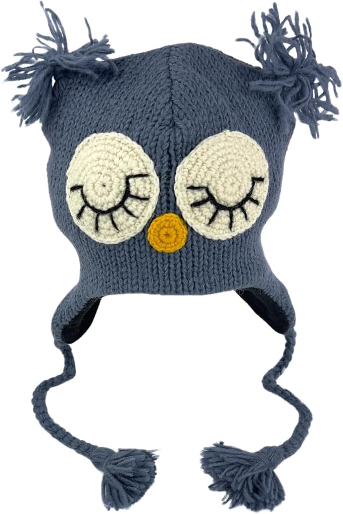 Humble Hilo Hand-Knitted Wool Animal Beanie - Easy Halloween Costume Hat for Anyone, Cute Winter Beanie Hats