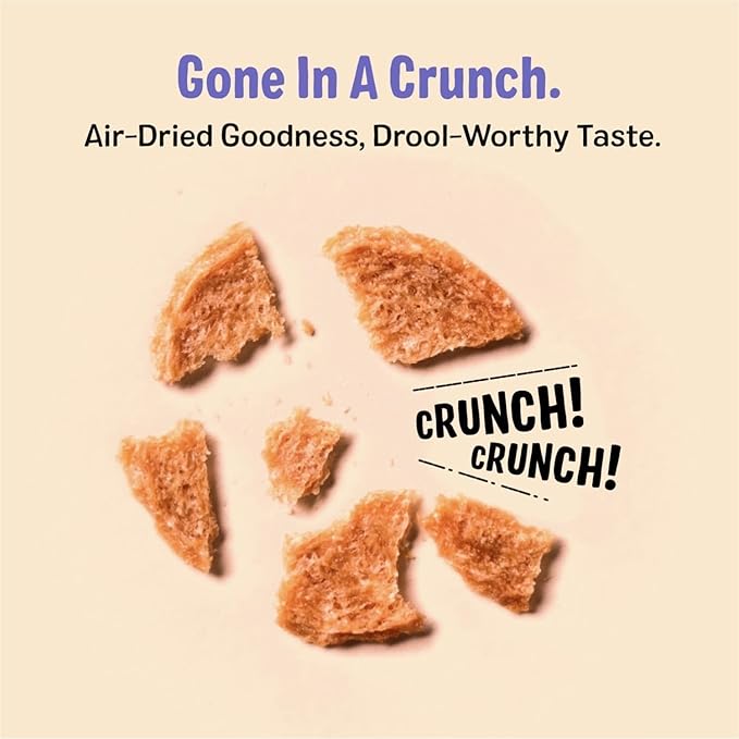 Three Dog Bakery Bark’N Crunch! Chicken Chips, Cheese Flavor, Crunchy Treat for Dogs, Two Ingredients, High Protein Snacks, No Artificial Flavors or Colors, Made in The USA, 4 oz.