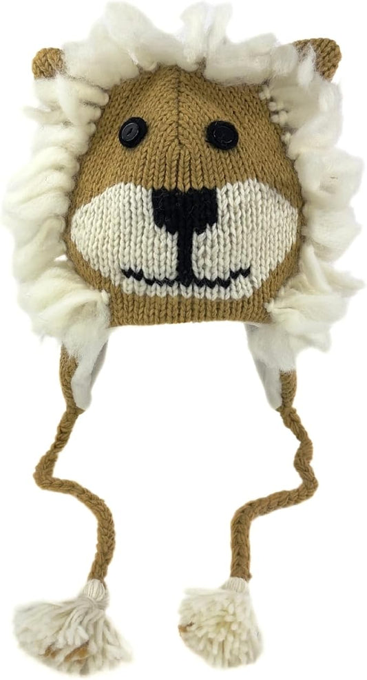 Humble Hilo Hand-Knitted Wool Animal Beanie - Easy Halloween Costume Hat for Anyone, Cute Winter Beanie Hats