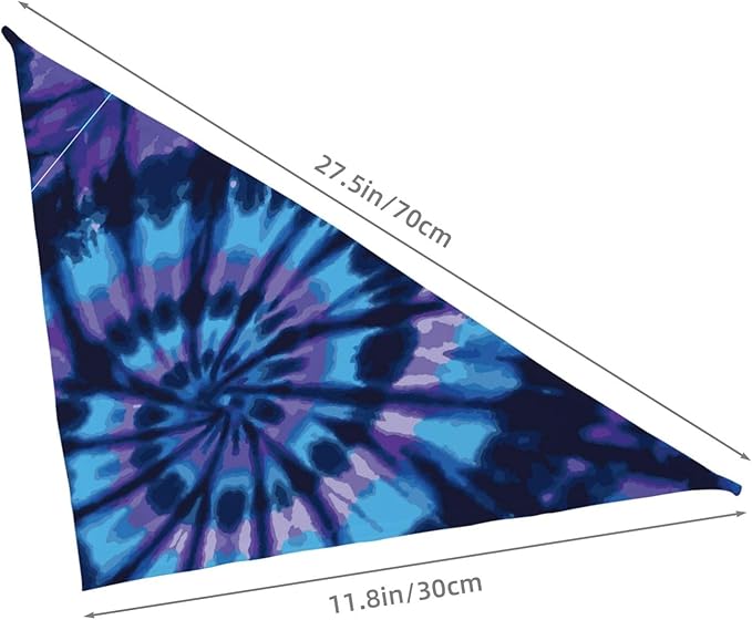 Tie Dye Blue Purple Dog Bandana Scarf Triangle Bibs Pet Accessories Cat Kerchief