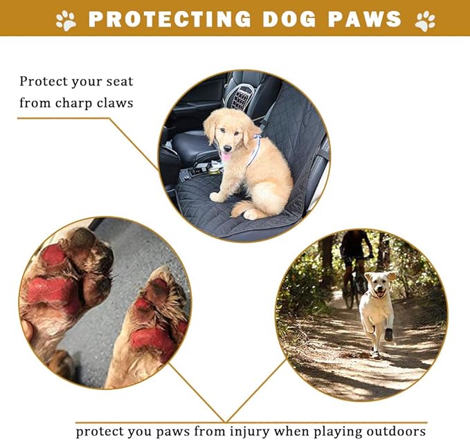 Waterproof Dog Boots, Dog Outdoor Shoes for Medium to Large Dogs with Two Reflective Fastening Straps and Rugged Anti-Slip Sole (Black 4PCS).