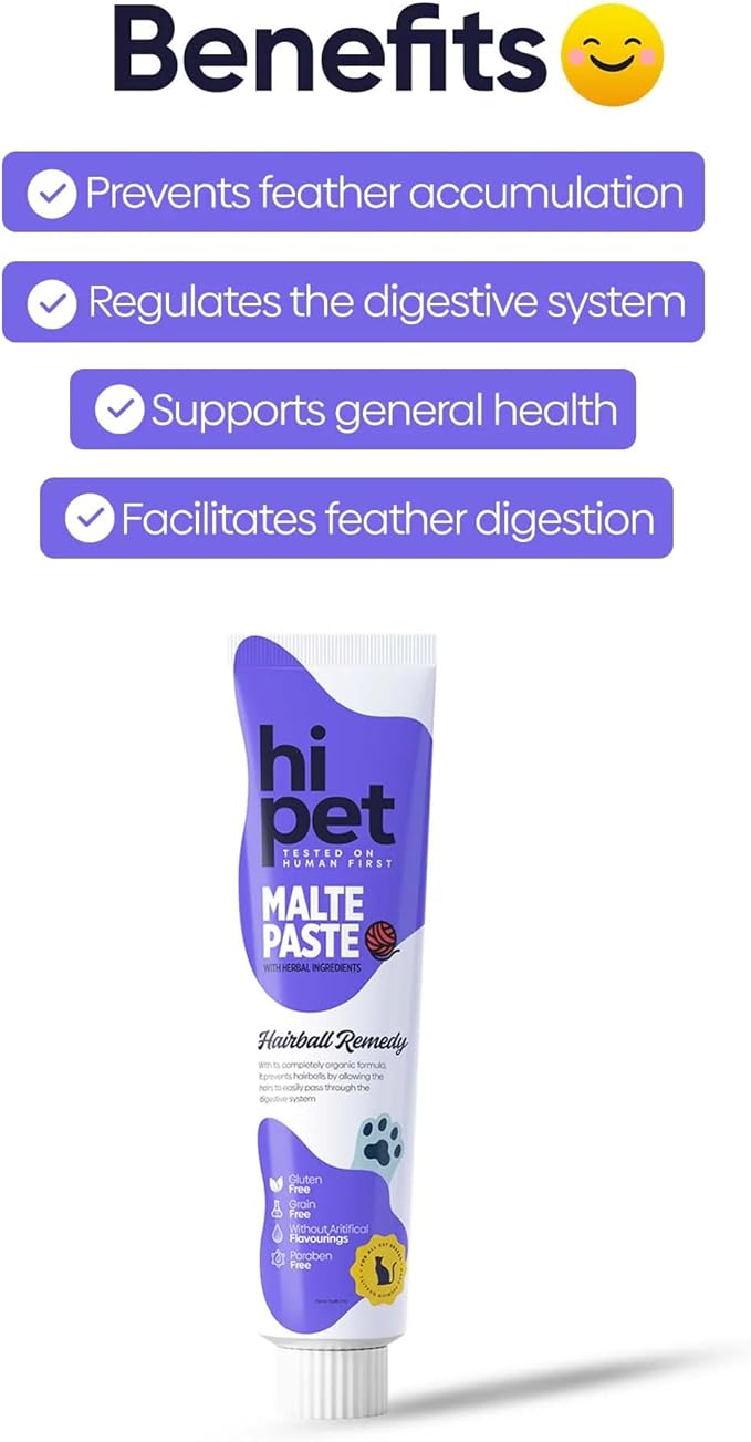 Anti-Hairball Malt, Cat Treats Lickable, Hairball Treatment for Cats, Supports Digestive System, 2.65 Oz (Pack of 3)