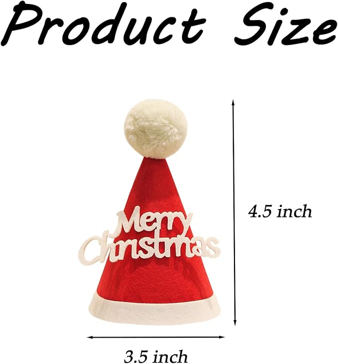 5 Pcs Christmas Dogs Hats Cute Cats Party Pet Set Dogs Santa Costumes Puppies Kittens Grooming Accessories. (Small Christmas A)