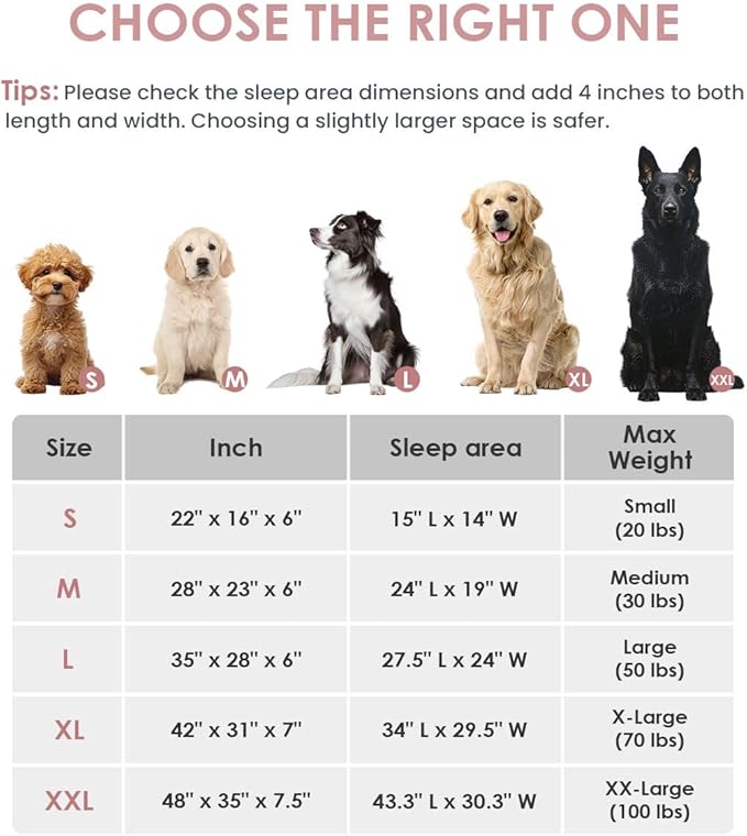 Orthopedic Dog Bed for Small Dogs, Pet Sofa Bed with Egg Crate Foam, 4-Sided Bolster, Removable Washable Cover & Anti-Slip Bottom, Small Pink Plaid