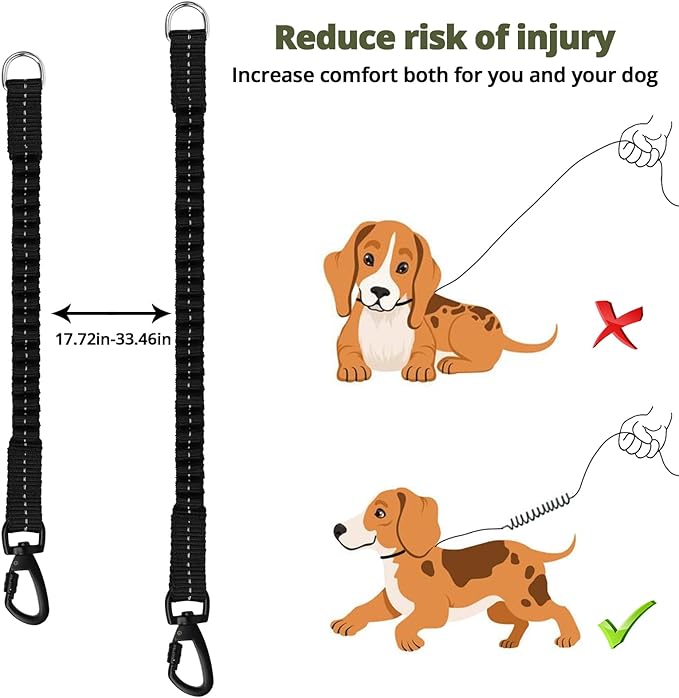 jenico Long Dog Leash 20FT: 3/8'' Heavy Duty Rope Leashes for Dogs Training with Lockable Hook Reflective Threads Bungee and Padded Handle - Dog Lead for Large Small Medium Dogs Outside Walking