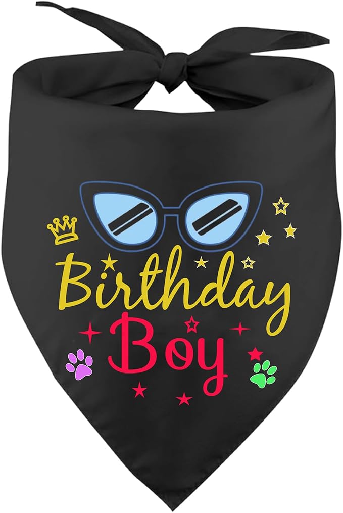 Dog Birthday Bandana, Triangle Dog Bandanas Party Supplies Bandanas Boy Girl Dogs Birthdays Gift Plaid Bibs Scarf Adjustable Accessories for Small Medium Large Puppy Pet
