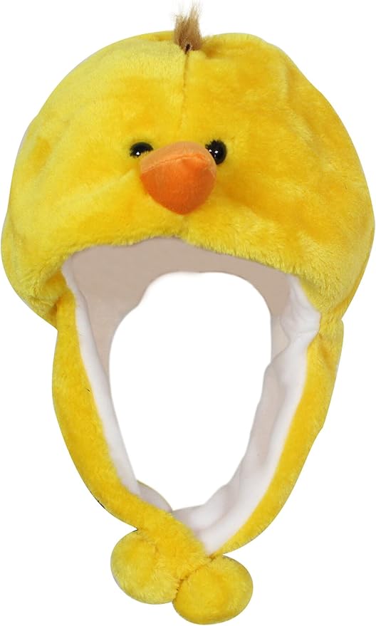 Plush Fun Animal Hats One Size Cap Polyester With Fleece Lining