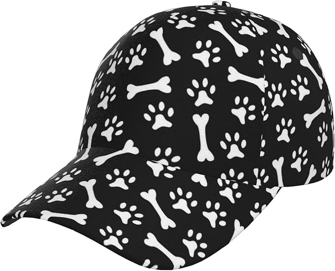 Dog Paw Print Baseball Cap Workout Hats with Adjustable Strap for Men & Women Dad Hat Snapback Hat