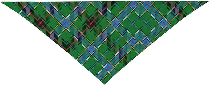 Scots Style Tartan Plaid Teal Dog Bandana Scarf Triangle Bibs Pet Accessories Cat Kerchief