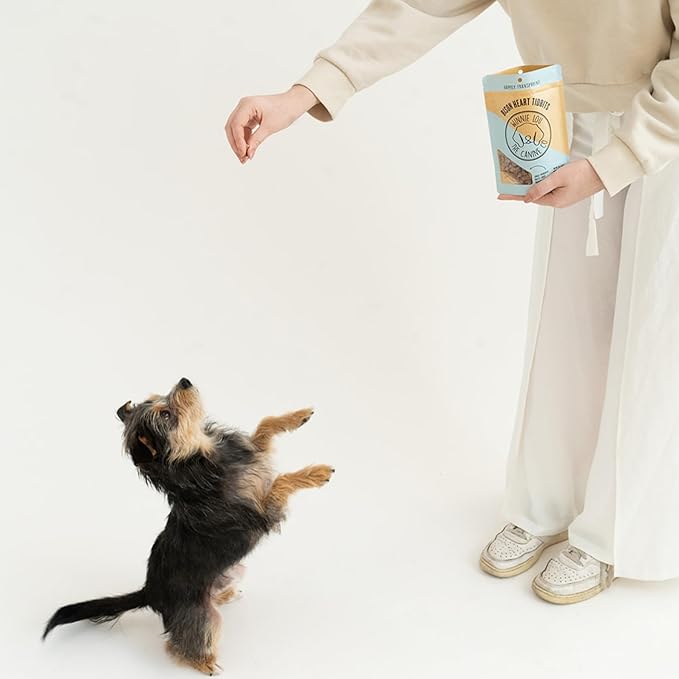 Winnie Lou The Canine Co. Freeze Dried Bison Heart Tidbits - Single Ingredient, Human-Grade, No Artificial Flavors or Fillers, Perfect for Training (Pack of 2)