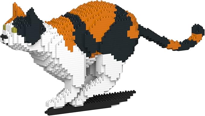 JEKCA Cat 20S-M01 | Calico Cat Plastic Building Blocks | Age 14+