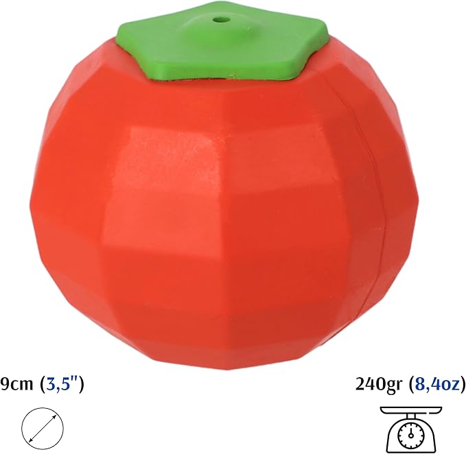 Dingo Toy for Dog, Durable TPR Rubber for chewers, Fetch Toy for Play, Boomerang 9.1", 17395 (Tomato)