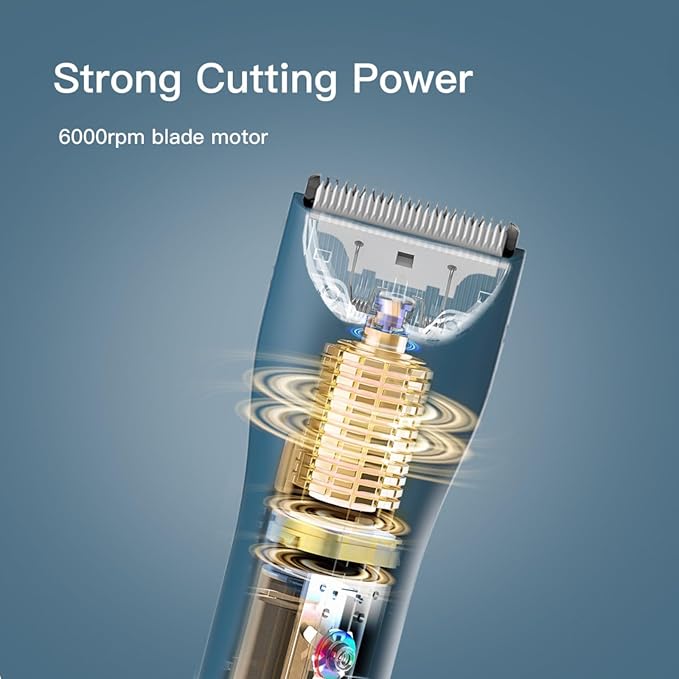 Dog Grooming Kit Clipper for Thick Coat Low Noise Cordless Cat Hair Trimmer Rechargeable Shaver Pet Grooming Tools for Small and Large Animals