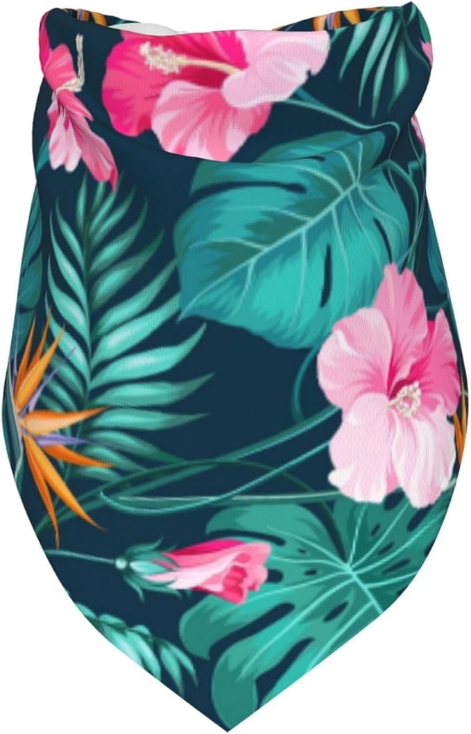 Hawaii Hawaiian Flower Leaf Dog Bandana Scarf Triangle Bibs Pet Accessories Cat Kerchief