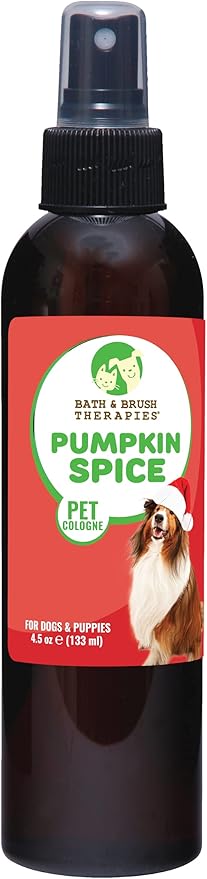 Showseason Pumpkin Spice Holiday Dog Perfume 4.5 oz. for Dogs and Puppies | Long Lasting, Deodorizing Spray, Paraben Free, Made In The USA