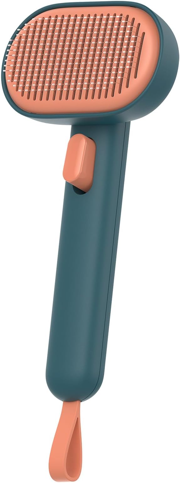 Aumuca Self-Cleaning Shedding Brush for Dogs & Cats, Gentle Deshedding Tool for Long & Short Hair Pets, Easy Hair Removal Grooming Brush for Puppies