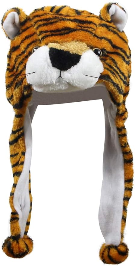 Plush Fun Animal Hats One Size Cap Polyester With Fleece Lining