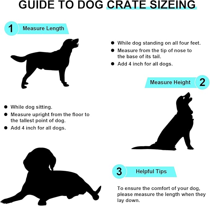 Dog Crate Furniture - Indoor Wooden Dog Kennel Crate Furniture with 2 Dividers, 3 Drawers, and 3 Lockable Doors - 95"x23.6"x31.5"H, Black