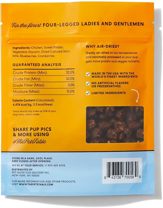 The Pets Table Chicken Grain-Free Air-Dried Dog Treats, 5-oz Bag (Pack of 2)