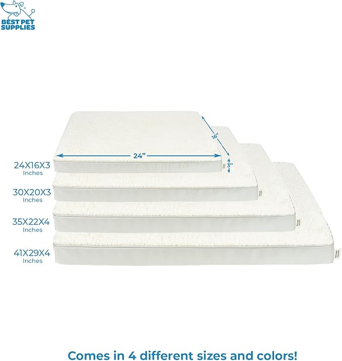 Best Pet Supplies Dog House Bed Crate Mat Tent Indoor Round Soft Plush for Small, Medium, and Large Breeds - Beige, 24 x 16 x 3