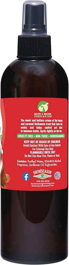 Showseason Animal Products Bath & Brush Therapies® Candy Corn Dog Cologne 12.5 oz | Dog Perfume Long Lasting | Deodorizing Spray