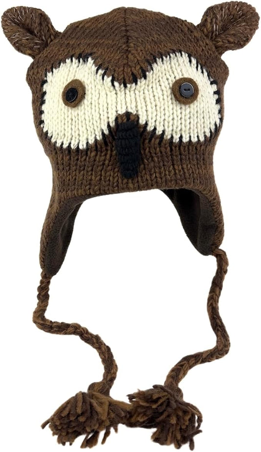 Humble Hilo Hand-Knitted Wool Animal Beanie - Easy Halloween Costume Hat for Anyone, Cute Winter Beanie Hats