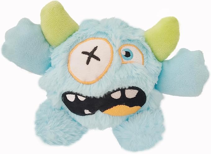 Squeaky Plush Pet Toy Ball, Dental Care, Skin-Friendly and Soft and Relieve Stress,Dog Training Interactive Pet Cute Plush Fashionable Toy Ball (Sky Blue,Large)