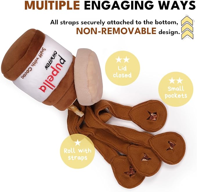 CHEWFFON Dog Puzzle Toy, Interactive Dog Enrichment Toy, Snuffle & Crinkle Hide and Seek Toy, Boredom Stimulating, for Small Medium Large Dogs