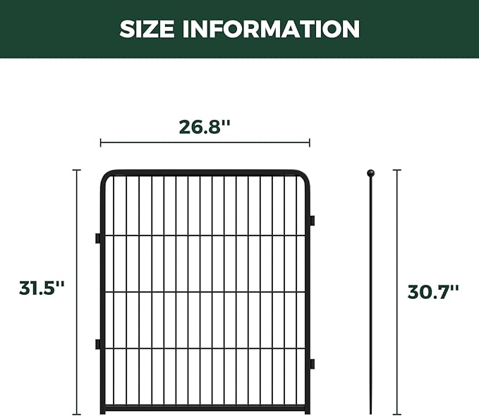 FXW Homeplus Unleashed Indoor Dog Playpen - Stress-Free and Safe Play, Heavy Duty 32 Inch 2 Panels Dog Pen for Small and Medium Dogs, Black│Patented