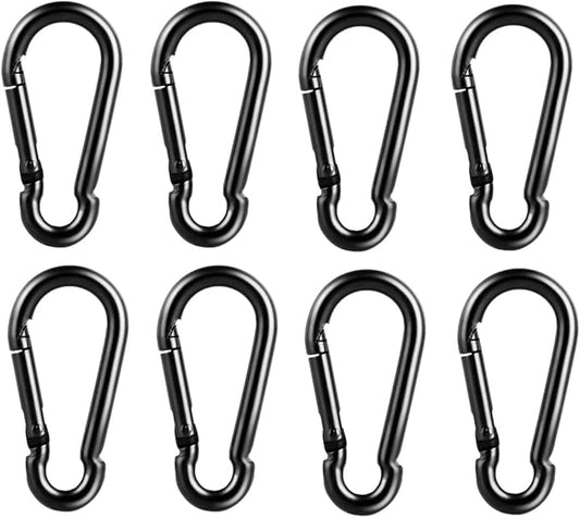 8 Pcs Carabiner Clip Spring Snap Hook - M5 1.97 Inch Heavy Duty Snap Hooks Quick Link for Hiking Camping Fishing Swing Hammock, 200lbs Capacity