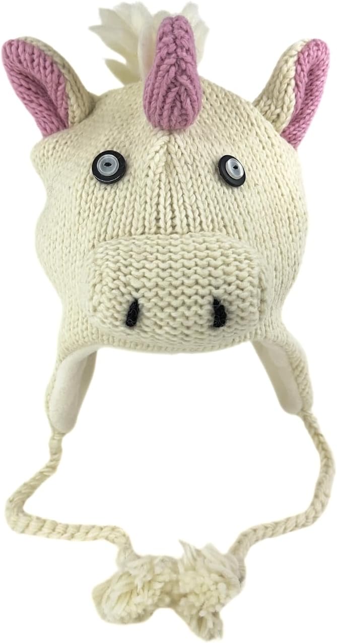 Humble Hilo Hand-Knitted Wool Animal Beanie - Easy Halloween Costume Hat for Anyone, Cute Winter Beanie Hats