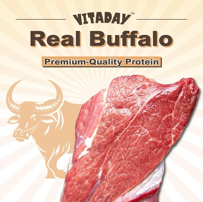 Buffalo Dog Treats Stick (S) 8oz, Natural Low-Fat Chews for Training & Rewards, Limited Ingredient, Perfect for Small Dogs & Puppies