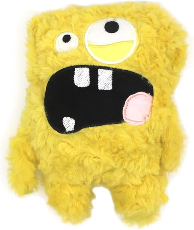 Squeaky Dog Toy, Plush Stuffed Dog Toy Keep Them Busy Tug of War Dog Chew Toy for Small Medium Large Dogs (Yellow)