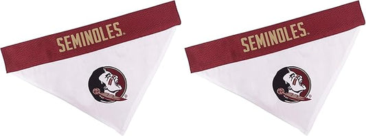 Pets First Collegiate Pet Accessories, Reversible Bandana, Florida State Seminoles, Small/Medium (Pack of 2)