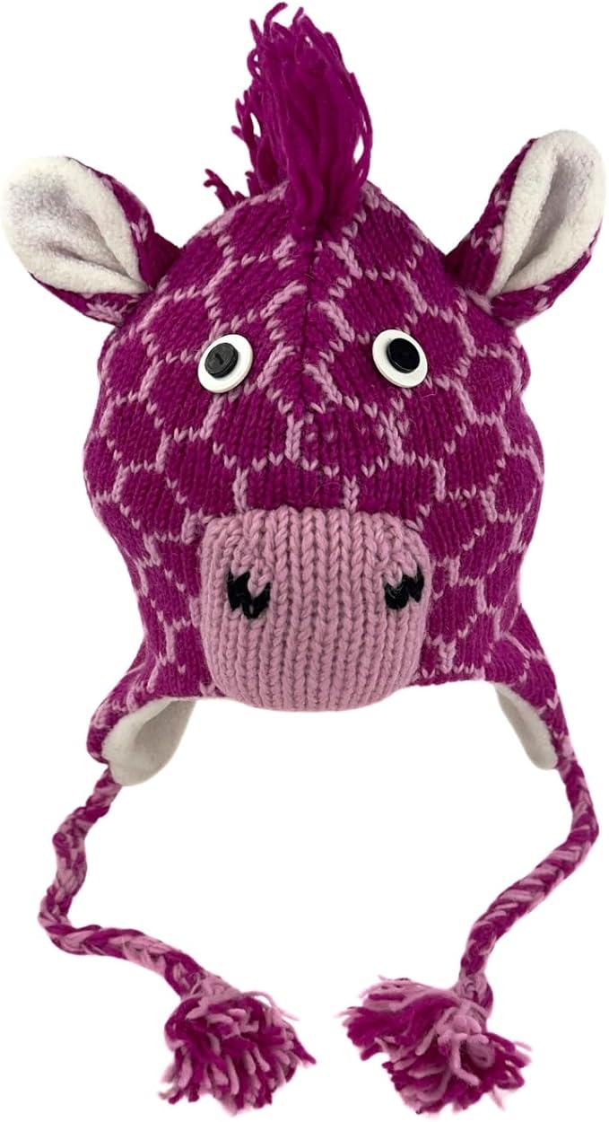 Humble Hilo Hand-Knitted Wool Animal Beanie - Easy Halloween Costume Hat for Anyone, Cute Winter Beanie Hats