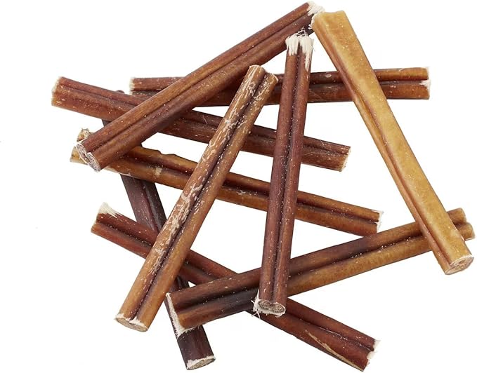 Wild Wolf 6-inch Angus Bully Sticks (8oz./~9-11 Sticks) Healthy, All-Natural, Long-Lasting Dog Chew Bones - Low Odor - Mixed Thickness - Lab-Tested, Hand-Inspected and Packed with Love in The USA