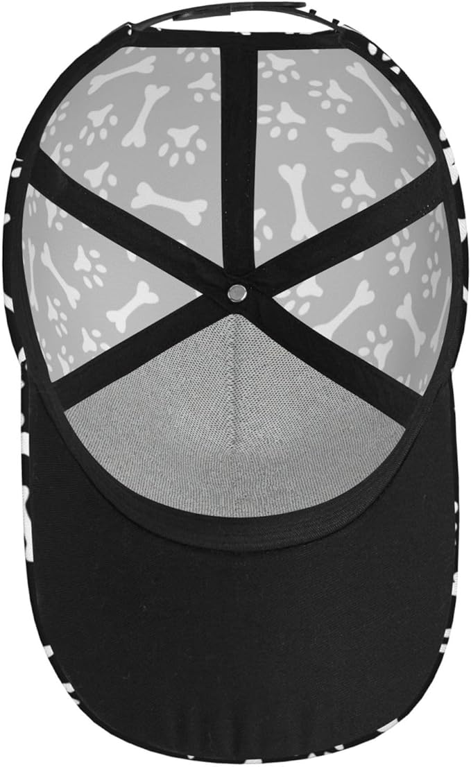 Dog Paw Print Baseball Cap Workout Hats with Adjustable Strap for Men & Women Dad Hat Snapback Hat