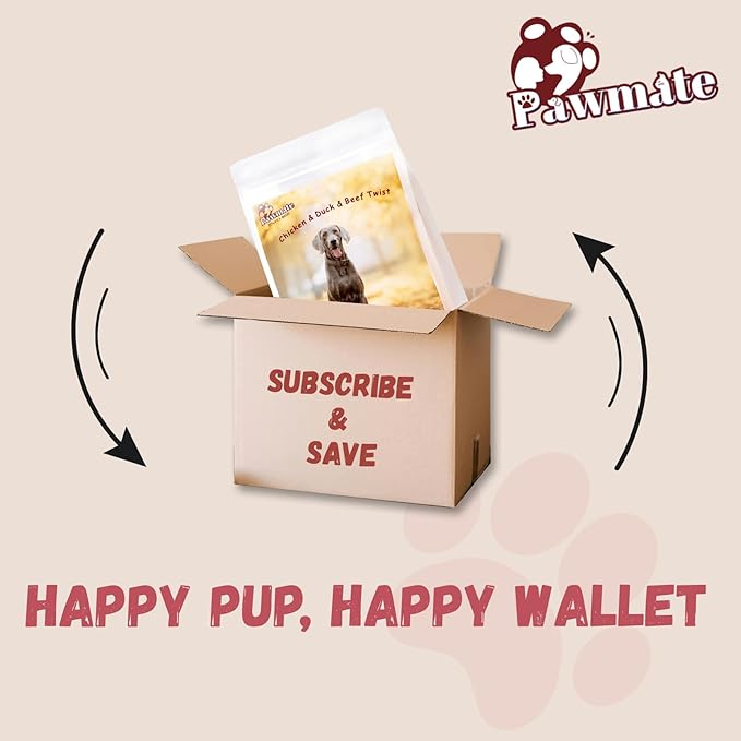 Triple Flavored Dog Treats Chicken, Duck & Beef Twists, Healthy Low Fat Dog Jerky Chews, High Protein Training Treats Snacks for Small Medium Large Breed, 10.6 oz