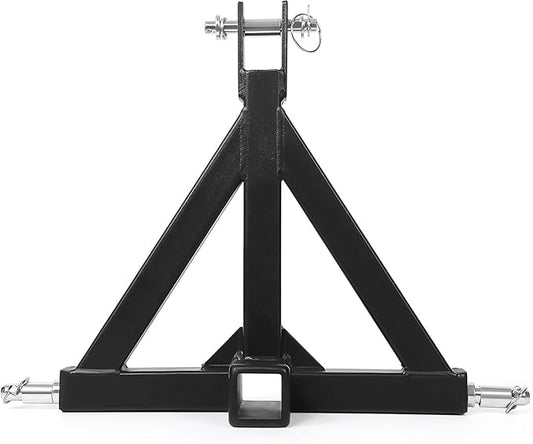 3 Point 2" Trailer Hitch Receiver Heavy-Duty for Category 1 Tractors Compatible with Kubota, BX, LM25H, WLM Tractor, NorTrac, Yanmar, Kioti, Cat